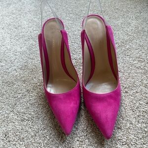 Gianvito Rossi Fuchsia Slingback Heels